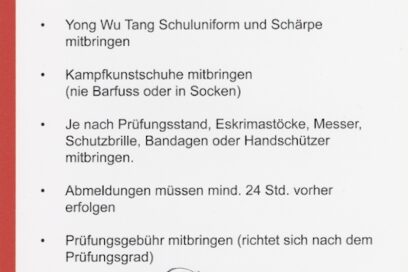 Prüfungen Kinder & Jugend Kung Fu